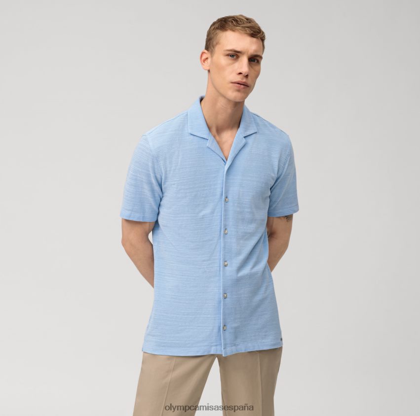 ropa OLYMP ajuste casual del cuerpo del nivel cinco, polo, azul claro 8N2F2107