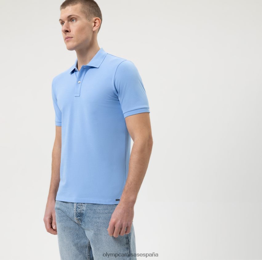 ropa OLYMP ajuste casual del cuerpo del nivel cinco, polo, azul claro 8N2F2154