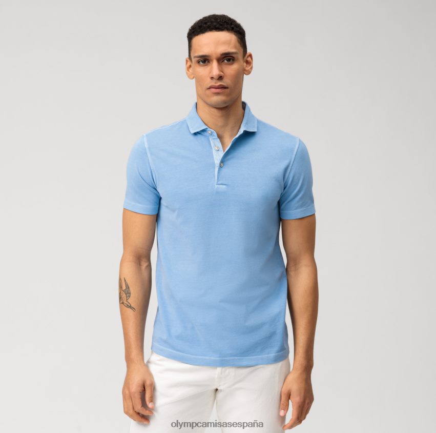 ropa OLYMP ajuste casual del cuerpo del nivel cinco, polo, azul claro 8N2F2168