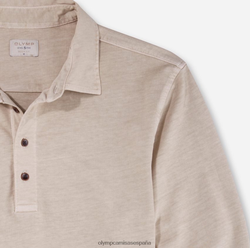 ropa OLYMP ajuste casual del cuerpo del nivel cinco, polo, beige 8N2F2106