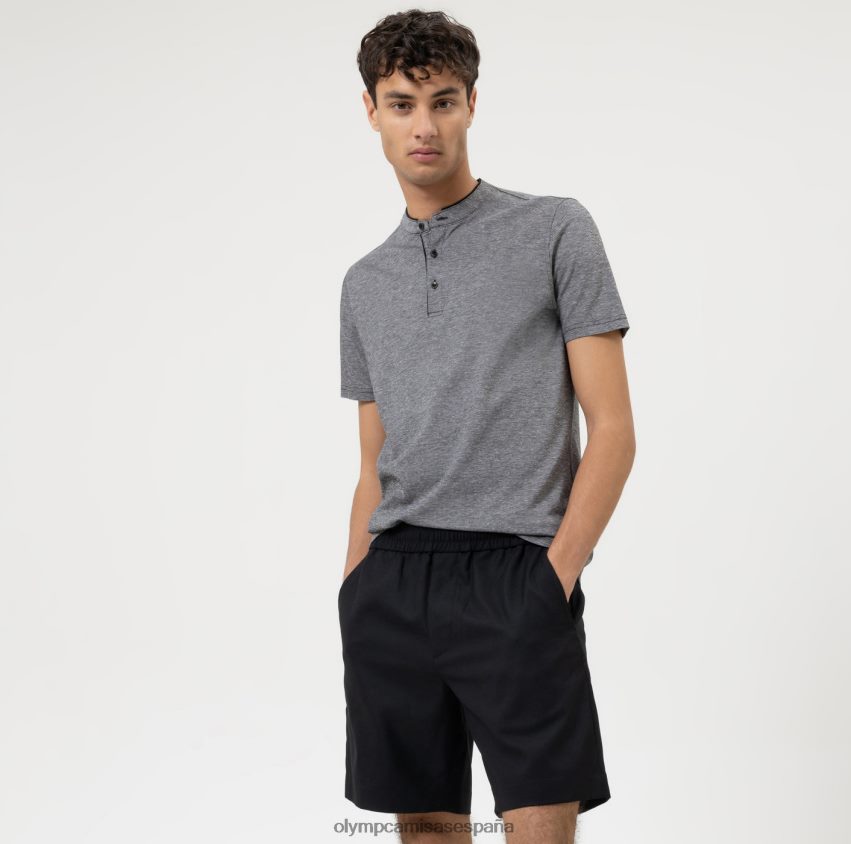 ropa OLYMP ajuste casual del cuerpo del nivel cinco, polo, negro 8N2F2100