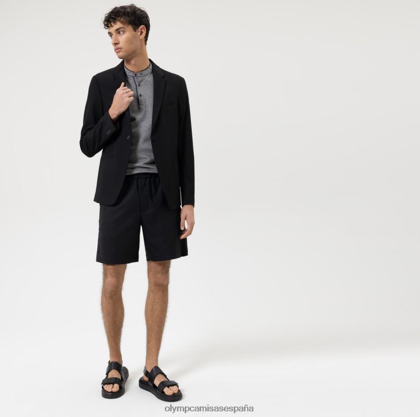 ropa OLYMP ajuste casual del cuerpo del nivel cinco, polo, negro 8N2F2100