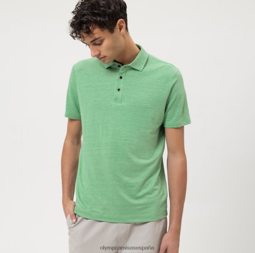 ropa OLYMP ajuste corporal casual de nivel cinco, polo, verde claro 8N2F2080