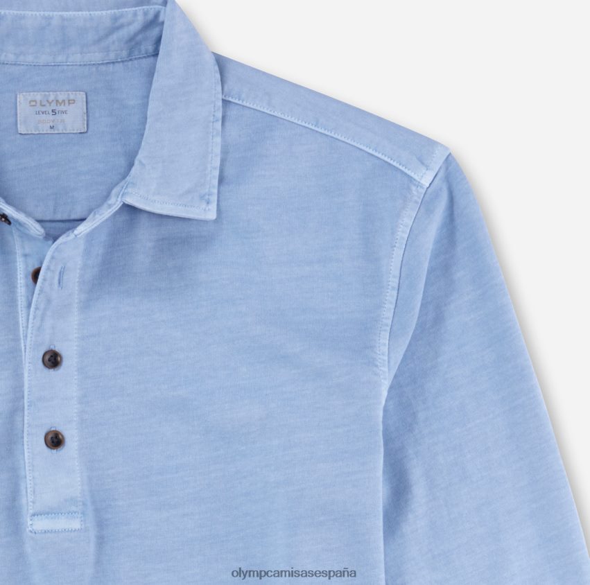 ropa OLYMP ajuste corporal casual nivel cinco, polo, azul 8N2F2173
