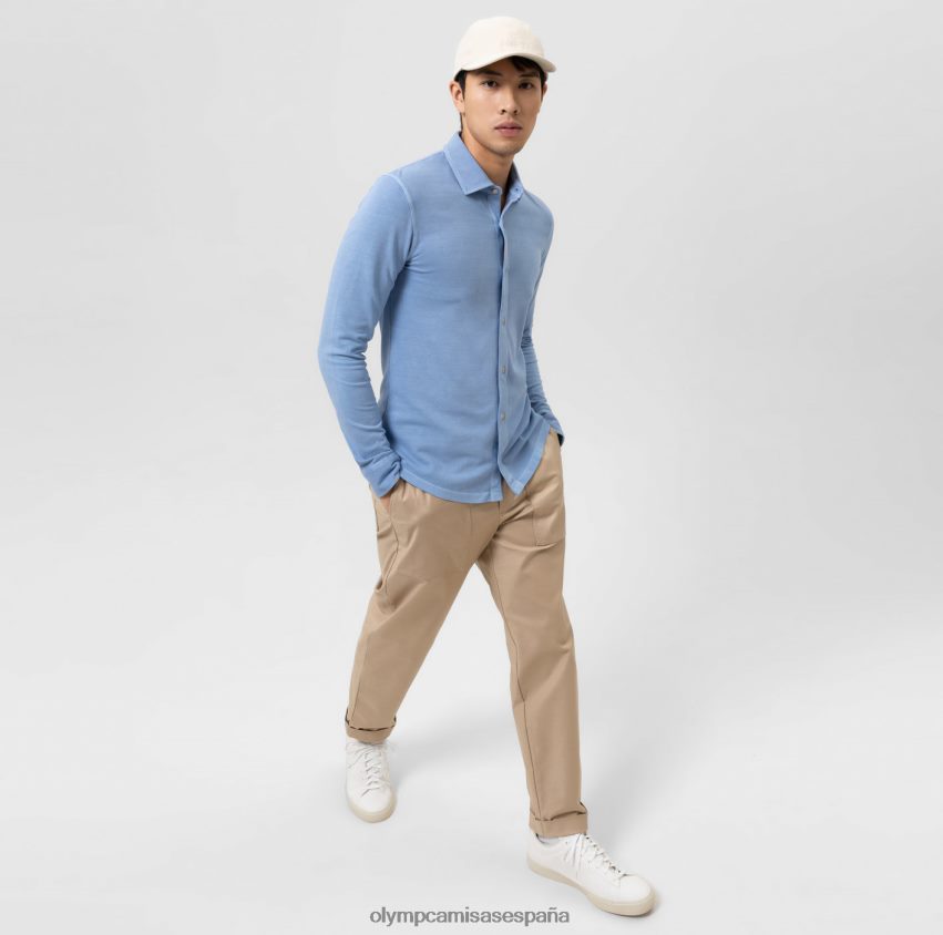 ropa OLYMP ajuste corporal casual nivel cinco, polo, azul 8N2F2176