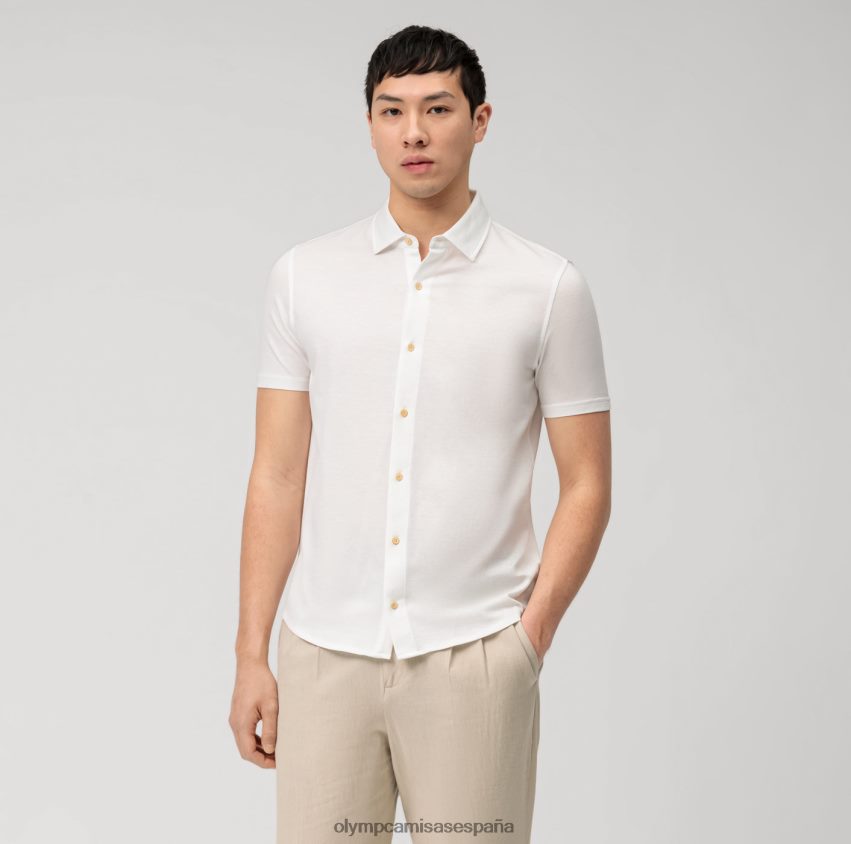 ropa OLYMP ajuste corporal casual nivel cinco, polo, blanco 8N2F2094