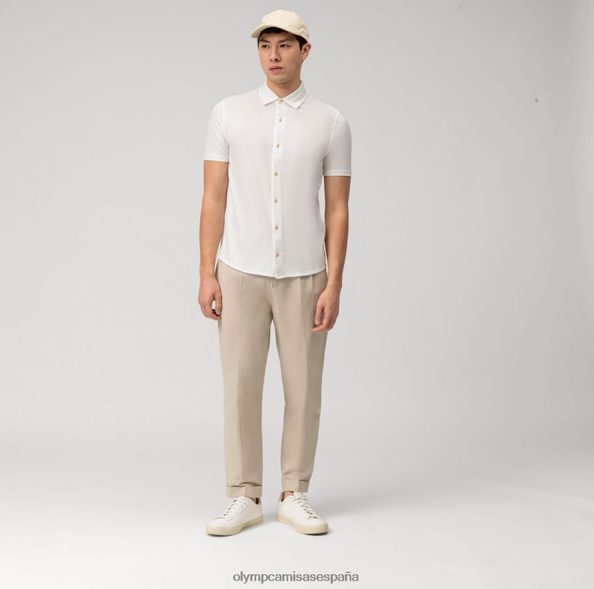 ropa OLYMP ajuste corporal casual nivel cinco, polo, blanco 8N2F2094