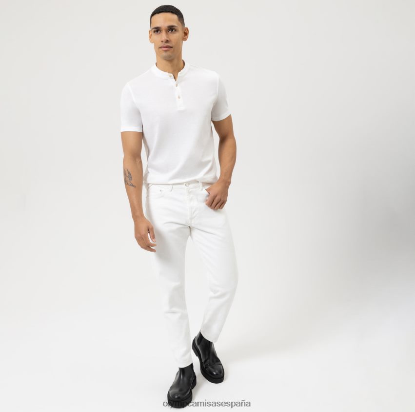 ropa OLYMP ajuste corporal casual nivel cinco, polo, blanco 8N2F2171