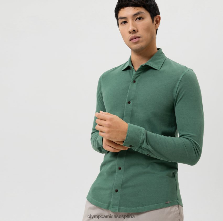 ropa OLYMP ajuste corporal casual nivel cinco, polo, verde 8N2F2114