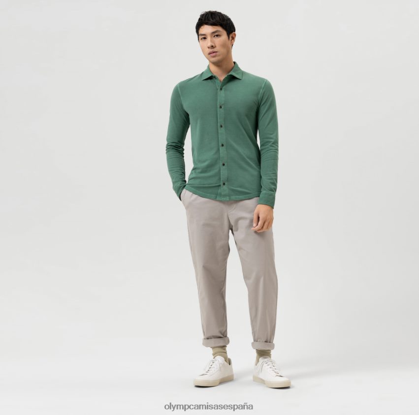 ropa OLYMP ajuste corporal casual nivel cinco, polo, verde 8N2F2114