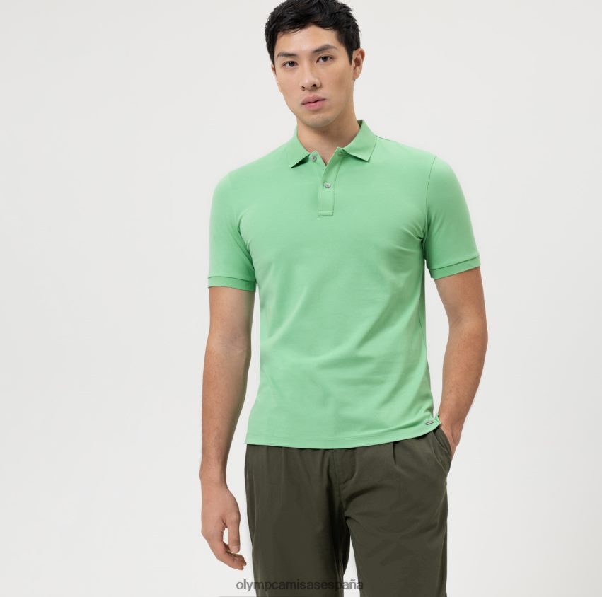 ropa OLYMP ajuste corporal casual nivel cinco, polo, verde cristal 8N2F2096