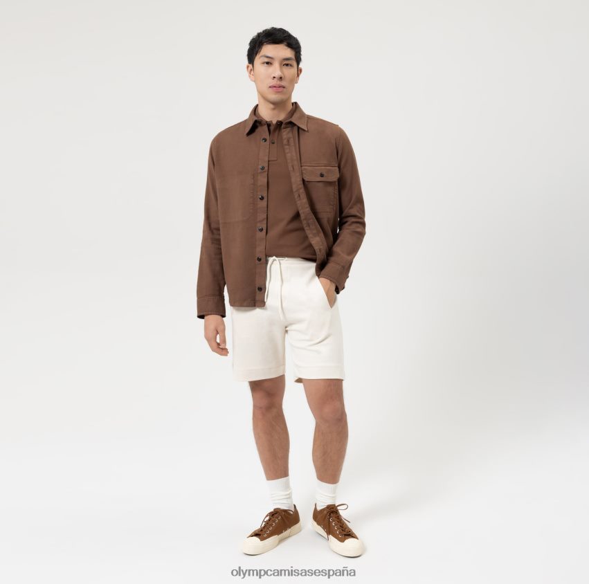 ropa OLYMP ajuste corporal informal de nivel cinco, polo, marrón 8N2F2099