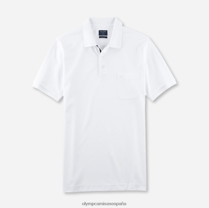 ropa OLYMP ajuste moderno casual, polo, blanco 8N2F2076