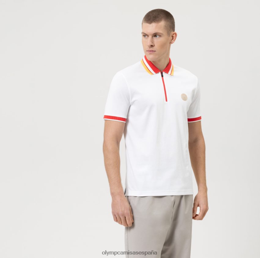 ropa OLYMP ajuste moderno casual, polo, blanco 8N2F2138