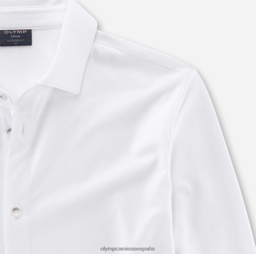 ropa OLYMP ajuste moderno casual, polo, blanco 8N2F2151