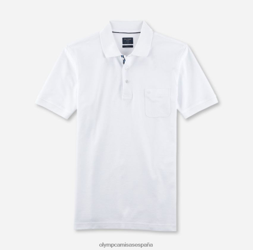 ropa OLYMP ajuste moderno casual, polo, blanco 8N2F2169