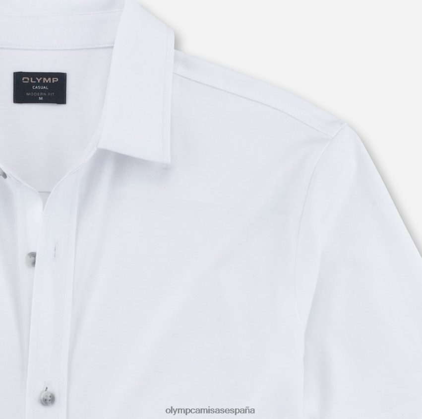 ropa OLYMP ajuste moderno casual, polo, blanco 8N2F2170