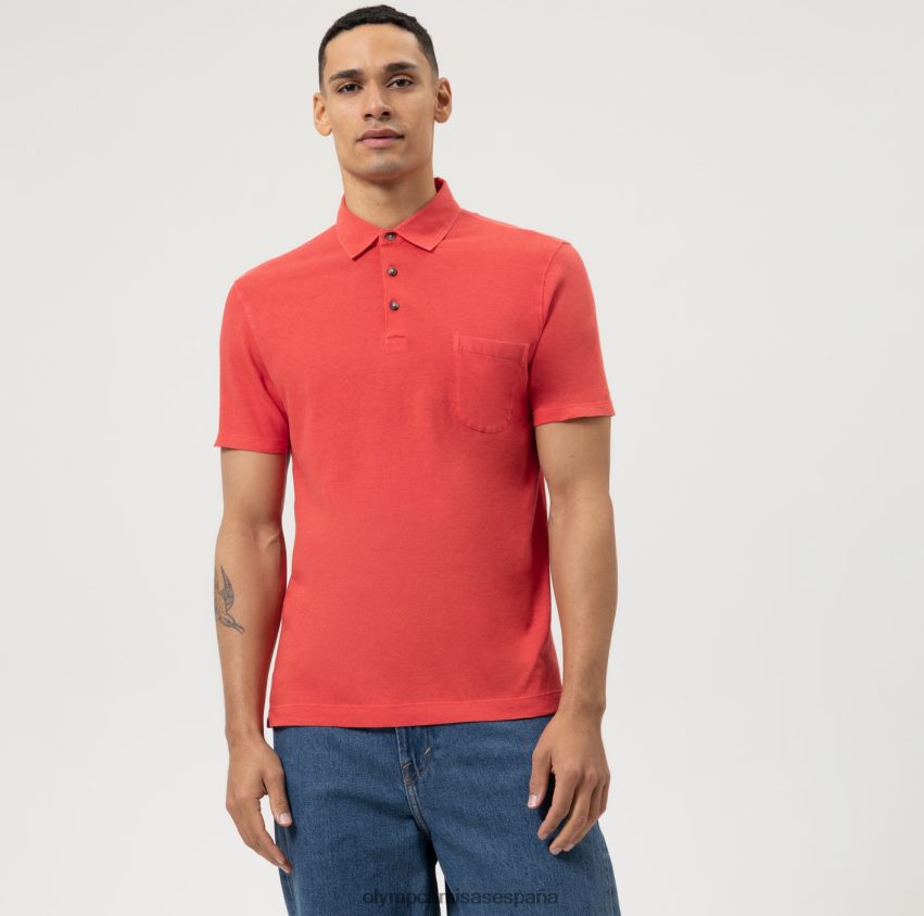 ropa OLYMP ajuste moderno casual, polo, rojo 8N2F2124