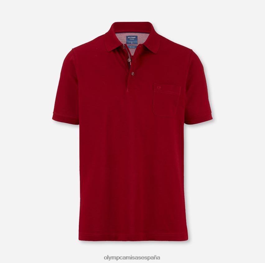 ropa OLYMP ajuste moderno casual, polo, rojo oscuro 8N2F2071