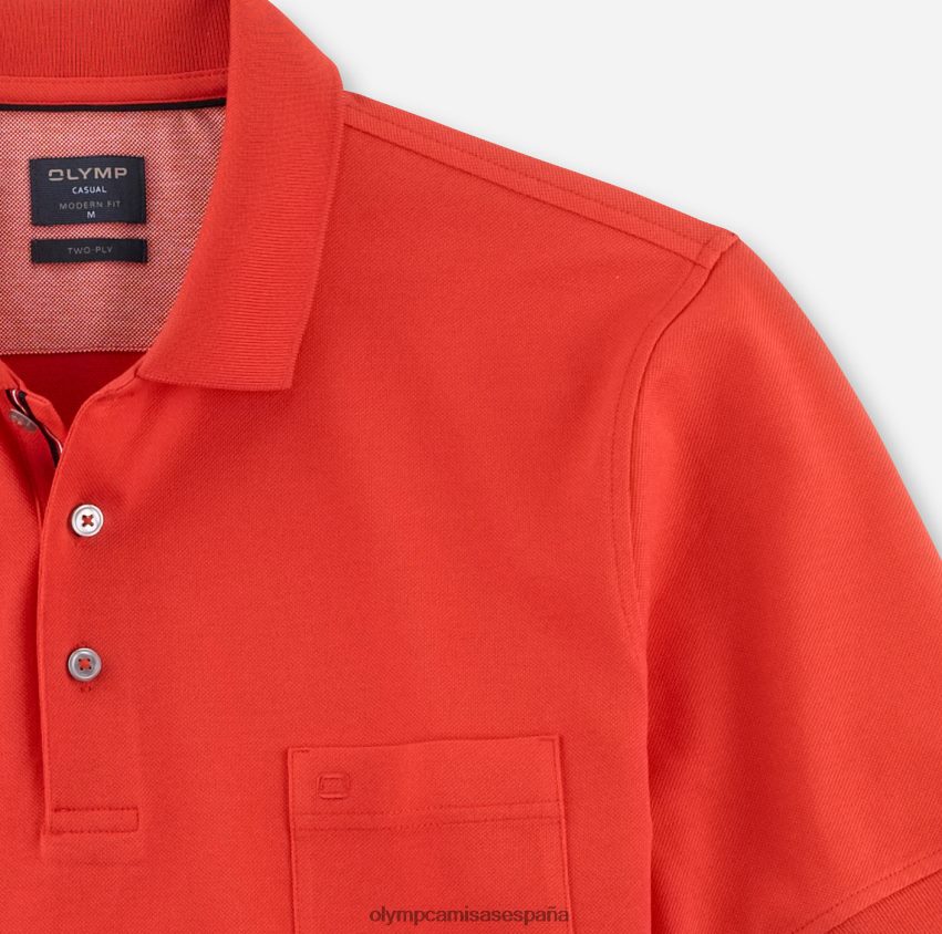 ropa OLYMP ajuste moderno casual, polo, óxido 8N2F2086