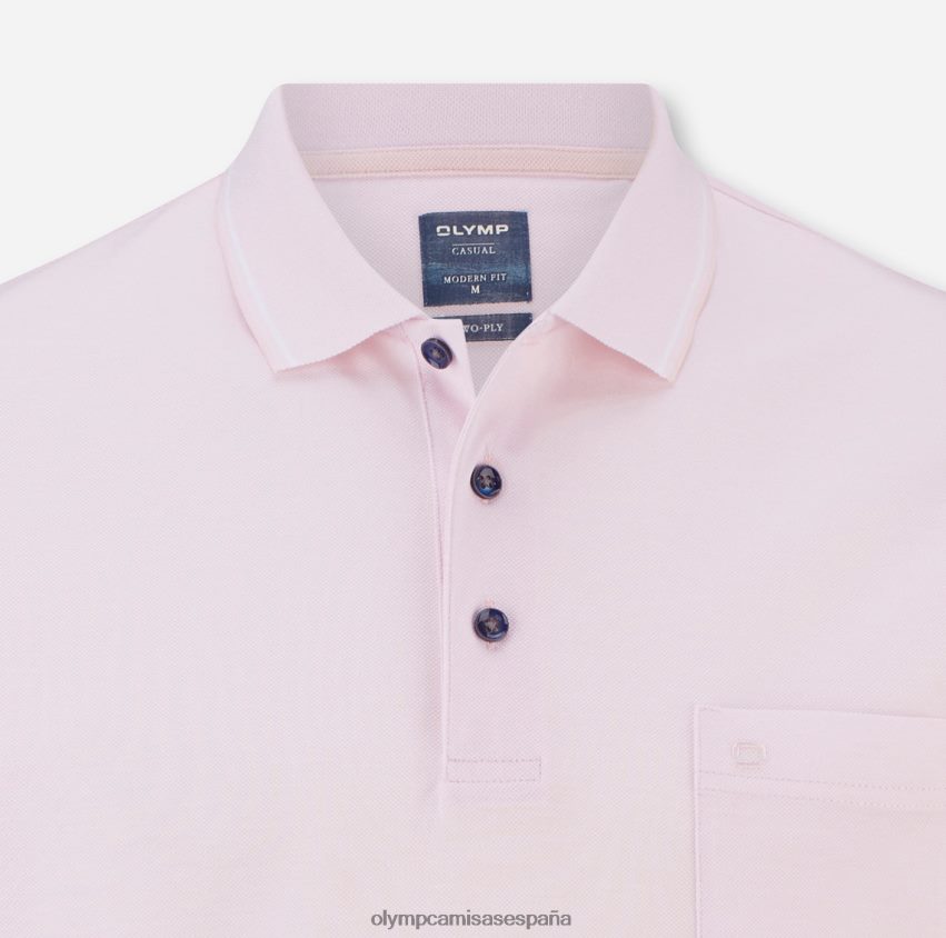 ropa OLYMP corte moderno casual, polo, rosa claro 8N2F2181