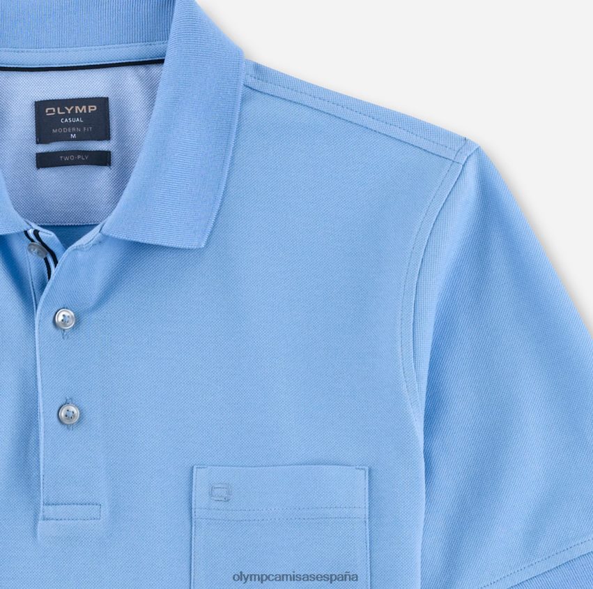ropa OLYMP corte moderno e informal, polo, azul claro 8N2F2077