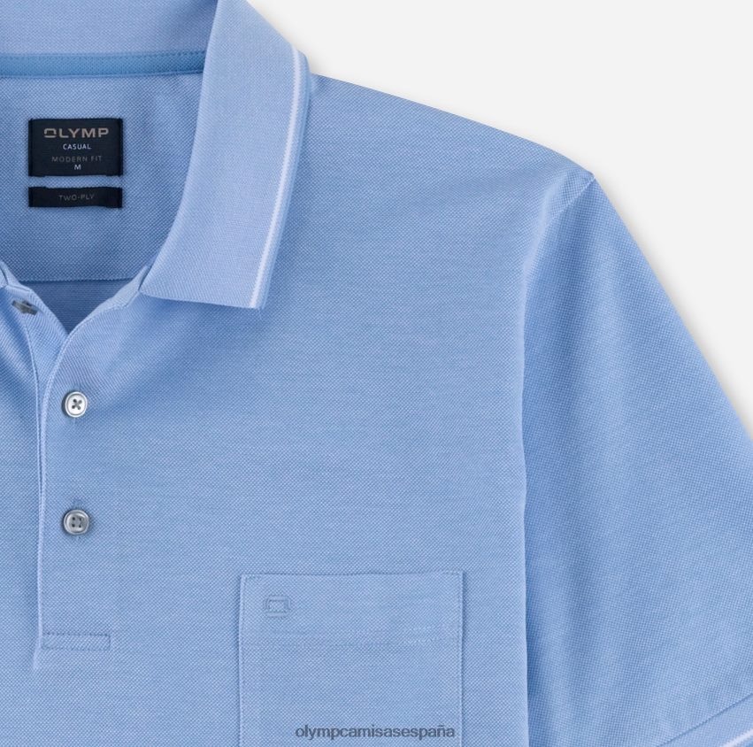 ropa OLYMP corte moderno e informal, polo, azul claro 8N2F2093