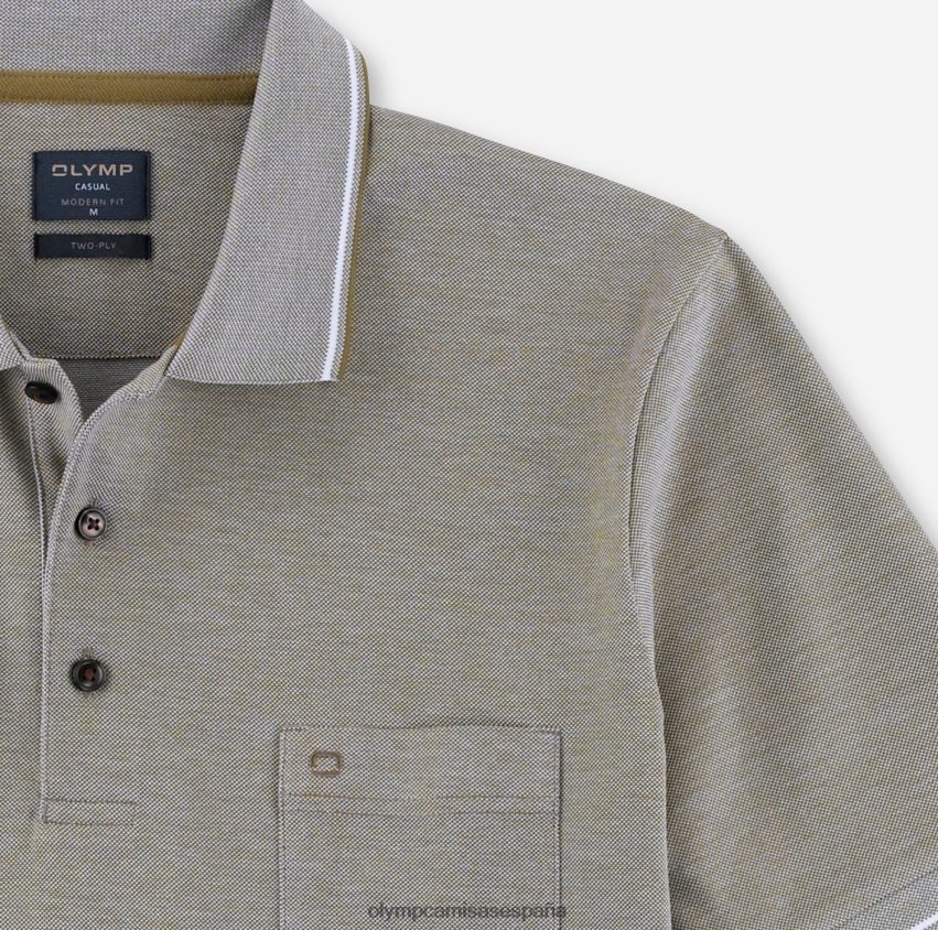 ropa OLYMP corte moderno e informal, polo, caqui 8N2F2079