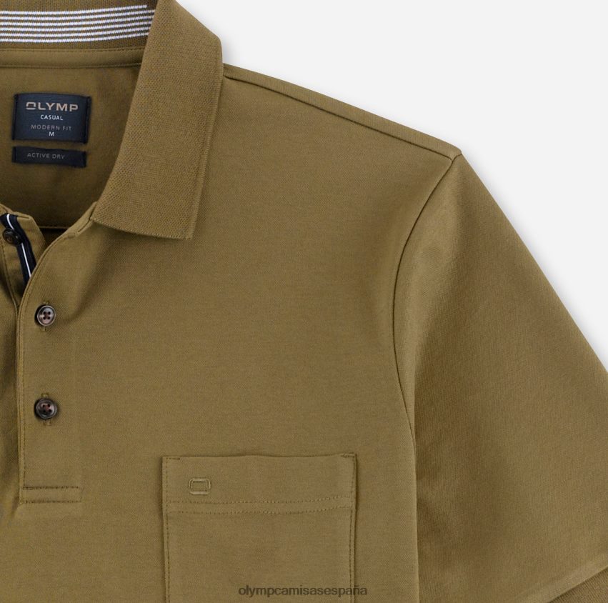 ropa OLYMP corte moderno e informal, polo, caqui 8N2F2090