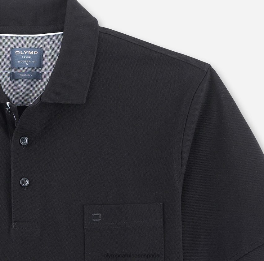 ropa OLYMP corte moderno e informal, polo, negro 8N2F2067