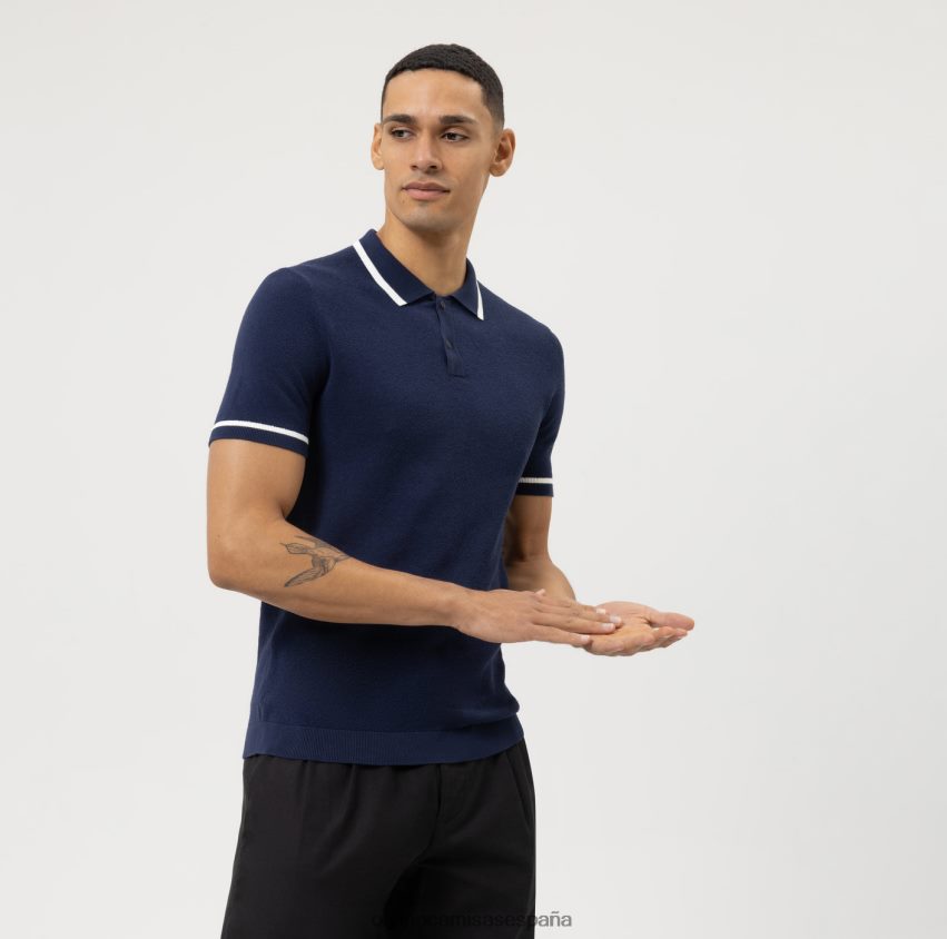 ropa OLYMP nivel cinco prendas de punto body fit, polo, marino 8N2F2155