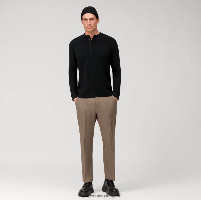 ropa OLYMP polo casual de punto de manga larga, negro 8N2F2131