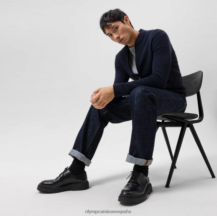 ropa OLYMP body fit de punto nivel cinco, cárdigan, marino 8N2F1942