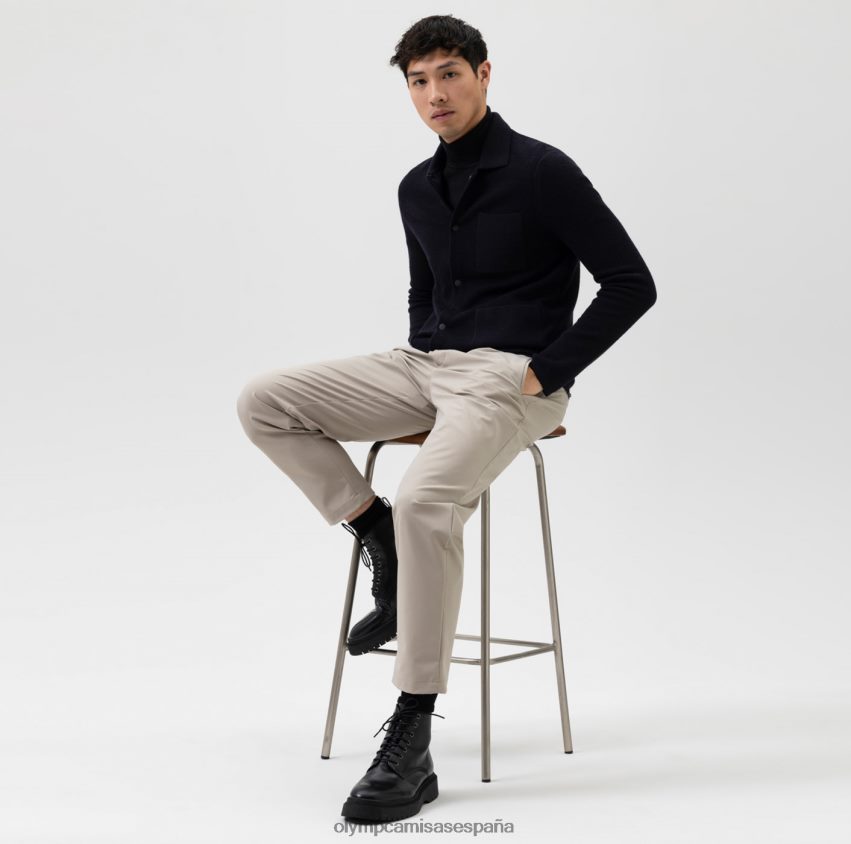 ropa OLYMP prendas de punto nivel cinco body fit, chaqueta cuello polo, marino 8N2F1944