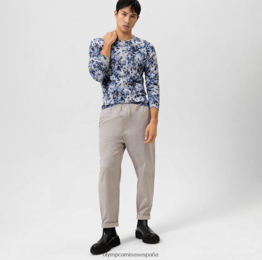 ropa OLYMP Body Fit de punto de nivel cinco, jersey con cuello redondo, marino 8N2F1748