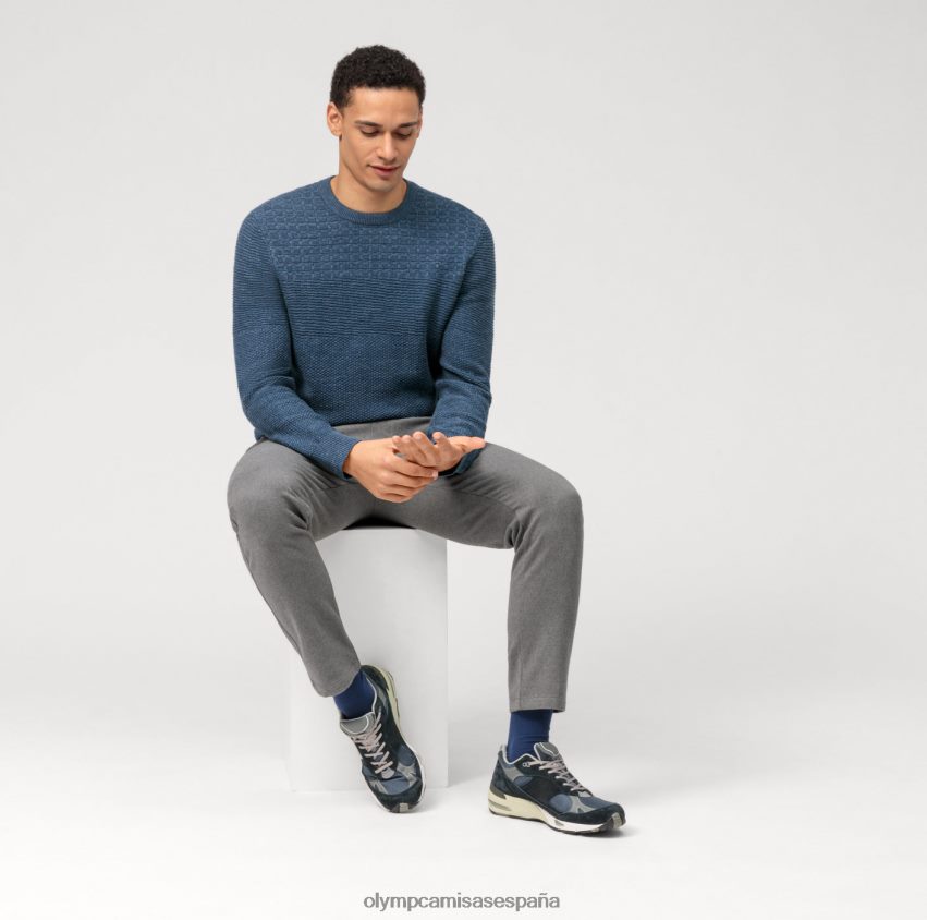 ropa OLYMP jersey de punto casual, azul humo 8N2F1825
