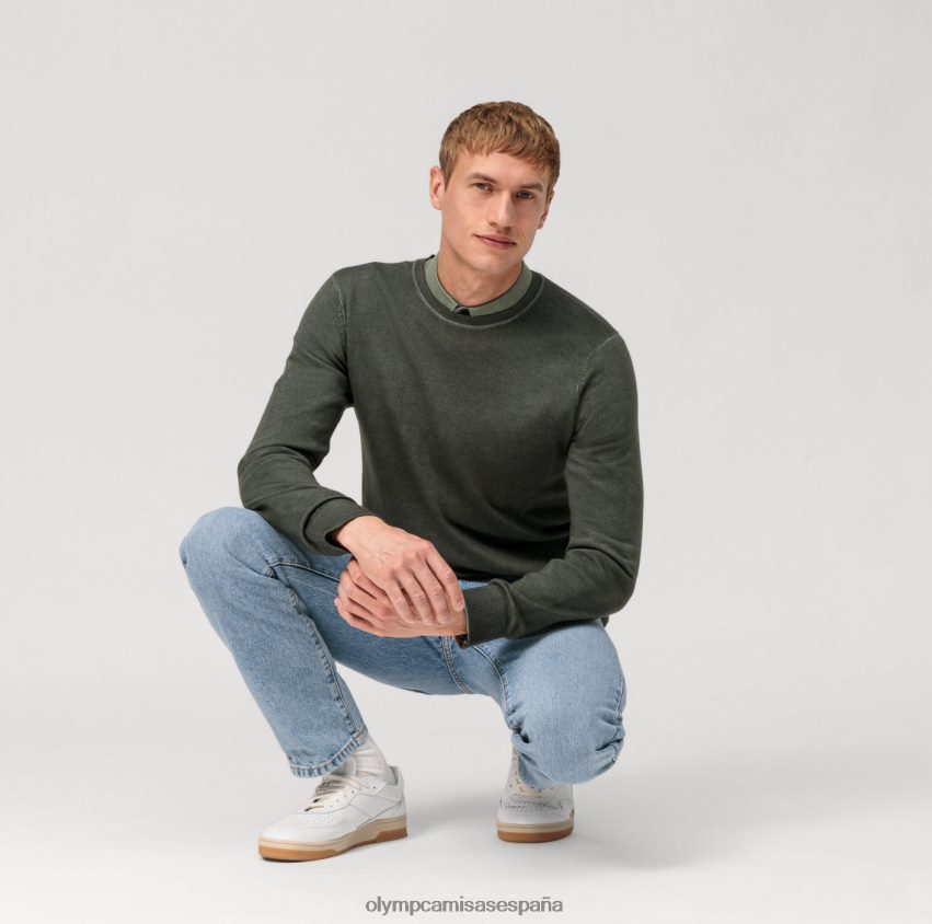 ropa OLYMP jersey de punto casual, gris verde 8N2F1816