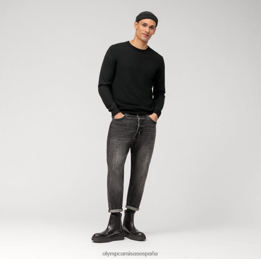 ropa OLYMP jersey de punto casual, negro 8N2F1806