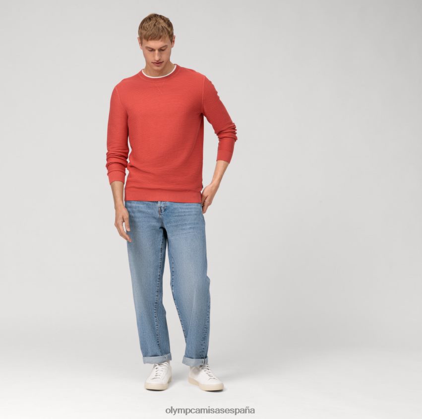 ropa OLYMP jersey de punto casual, rojo naranja 8N2F1821