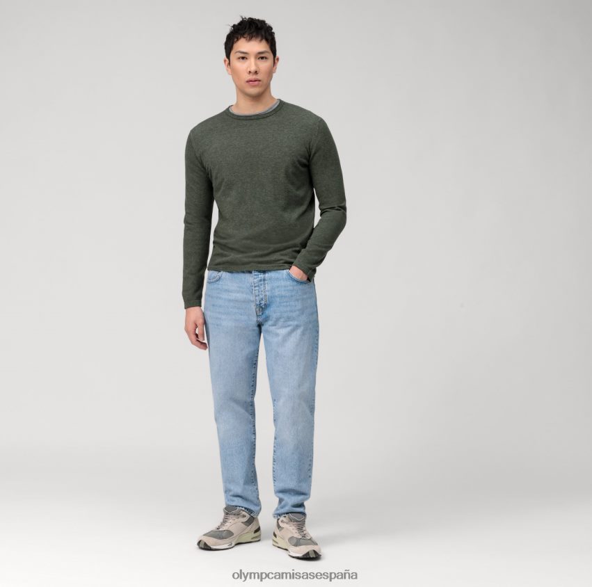 ropa OLYMP jersey de punto casual, verde oscuro 8N2F1796
