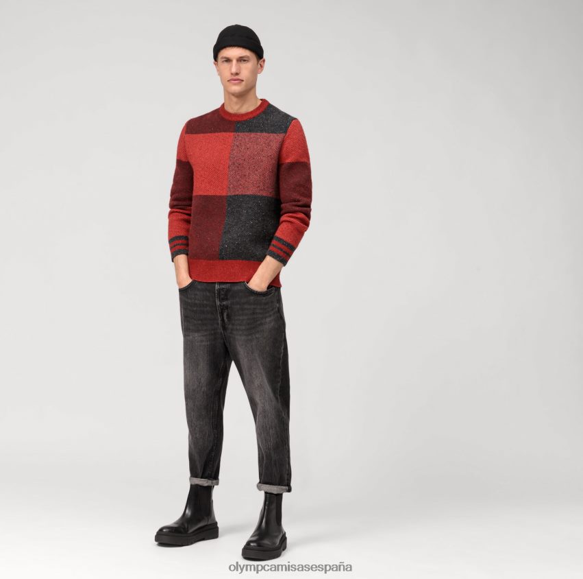 ropa OLYMP jersey de punto informal, burdeos 8N2F1781