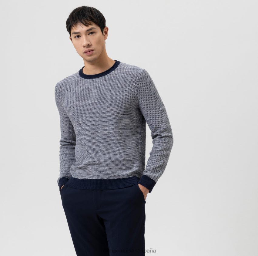 ropa OLYMP prendas de punto corte moderno, jersey con cuello redondo, marino 8N2F1783