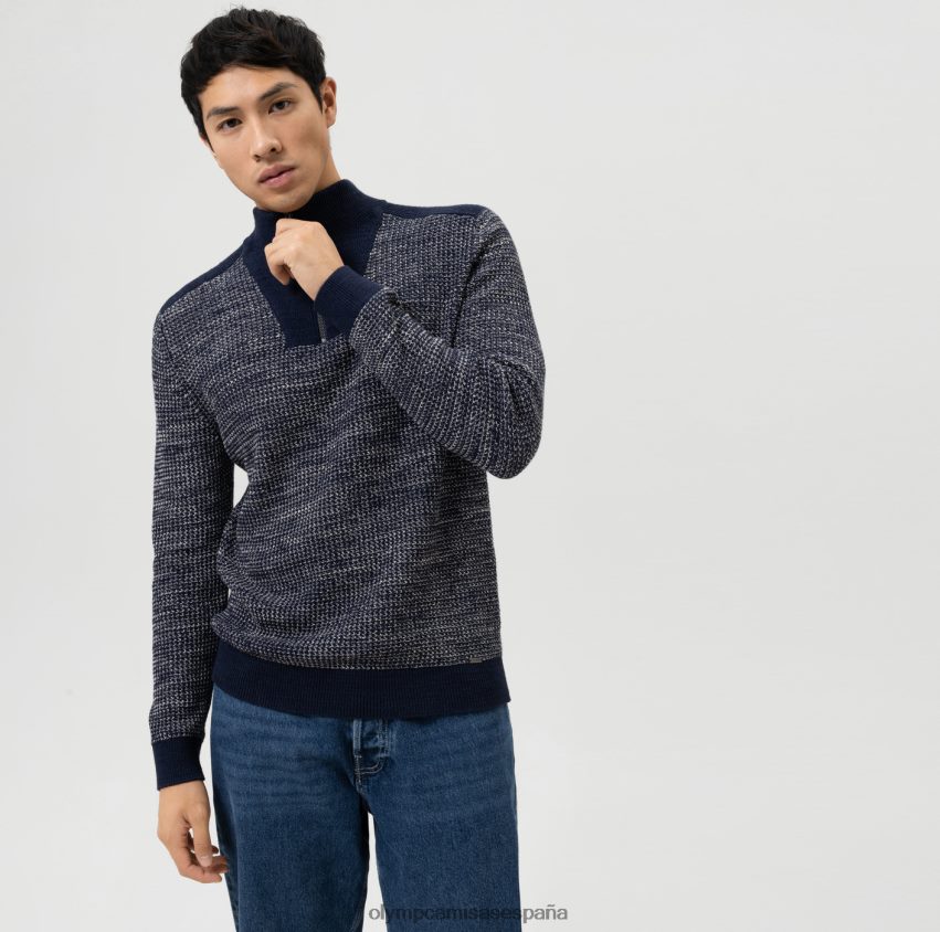 ropa OLYMP prendas de punto de corte moderno, chaqueta tipo jersey con cremallera, marino 8N2F1749