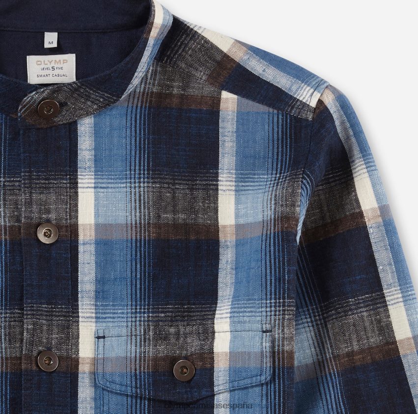 ropa OLYMP Camisa informal elegante de nivel cinco, camisa informal, cuello alto, marrón 8N2F1952