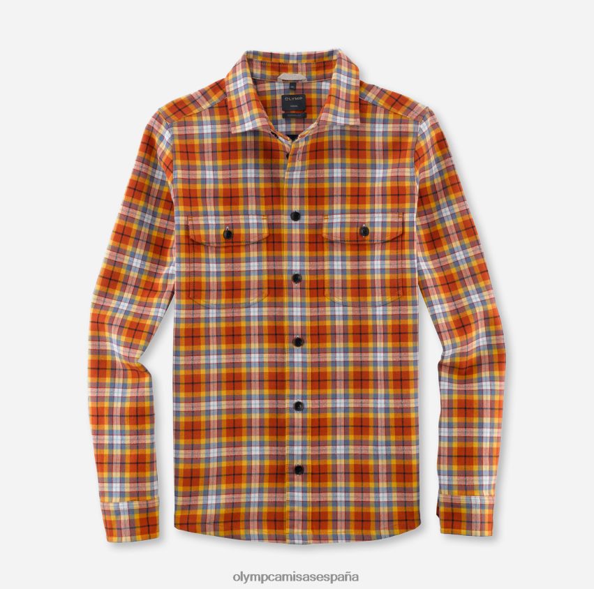 ropa OLYMP camisa casual, camisa casual, kent, naranja 8N2F1969