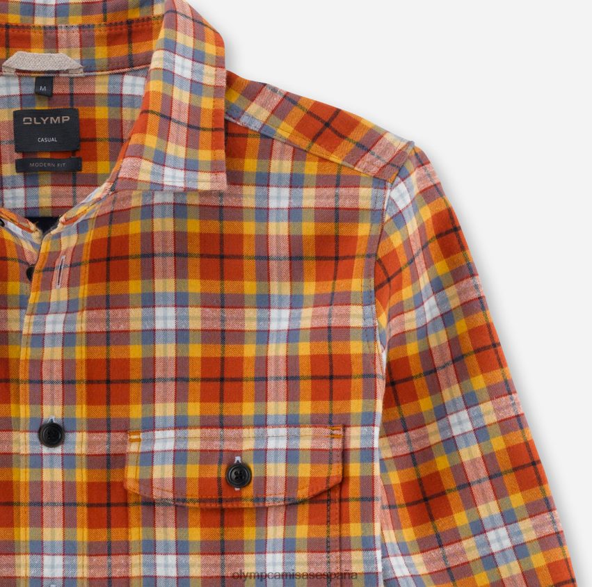 ropa OLYMP camisa casual, camisa casual, kent, naranja 8N2F1969