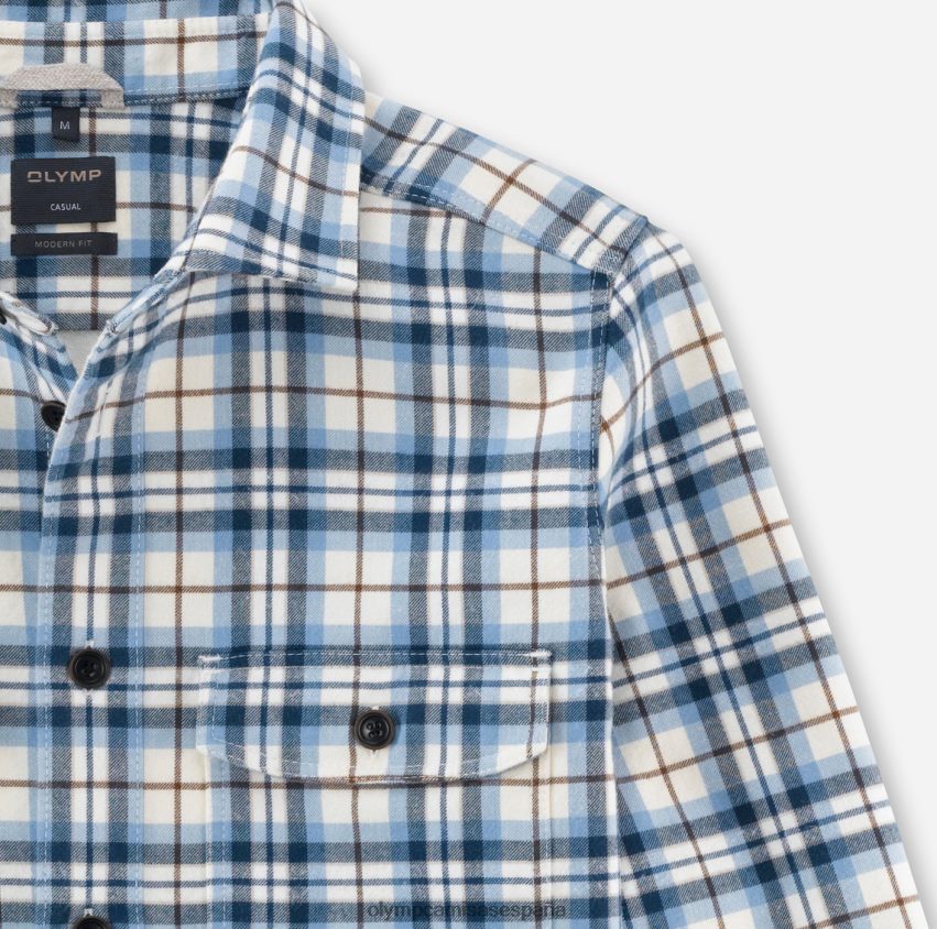 ropa OLYMP sobrecamisa casual, camisa casual, kent, bleu 8N2F1970