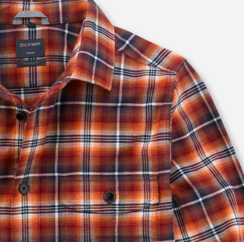 ropa OLYMP sobrecamisa casual, camisa casual, kent, caramelo 8N2F1987