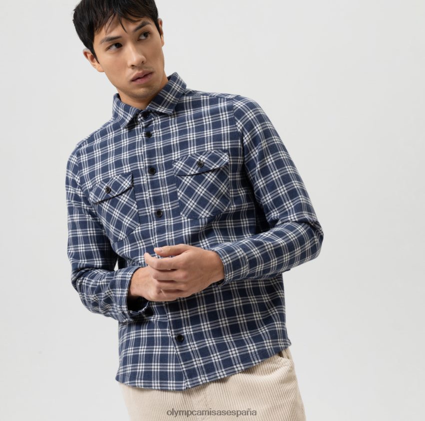 ropa OLYMP sobrecamisa casual, camisa casual, kent, marino 8N2F1955