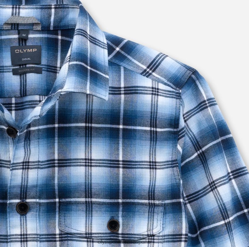 ropa OLYMP sobrecamisa casual, camisa casual, kent, marino 8N2F1975